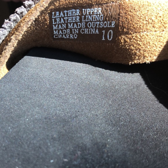 Yellow Box brown two strap slip on sandals size 10 - Picture 4 of 5